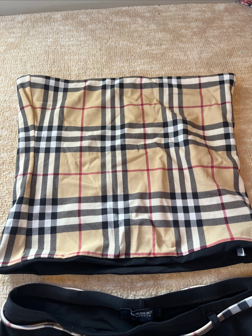 Burberry Bathing Suit with Vintage Nova Check Strapless Top/Reversible Top - Picture 2 of 5